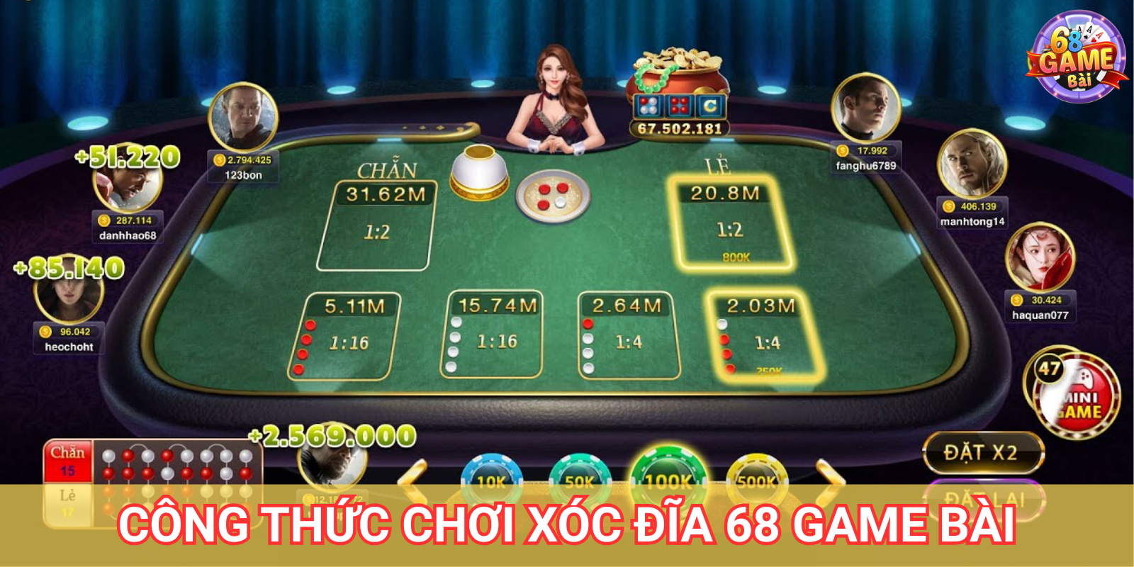 Công thức chơi Xóc Đĩa 68 Game Bài Công thức chơi Xóc Đĩa 68 Game Bài